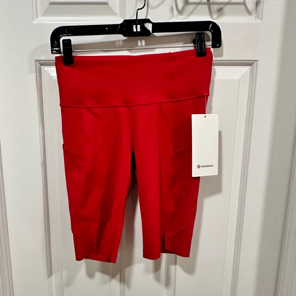 NWT Lululemon Fast and Free shorts - Dark Red - Size 6